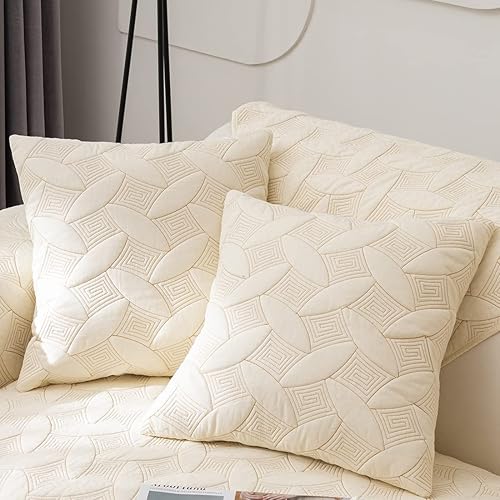 Miniatura 44 de Funda de Sofá Estilo Granja Color Sólido Neutro Funda de Sofá de Algodón Suave Acolchado Fundas para Sofá Seccional Antideslizante Lavable Forro de