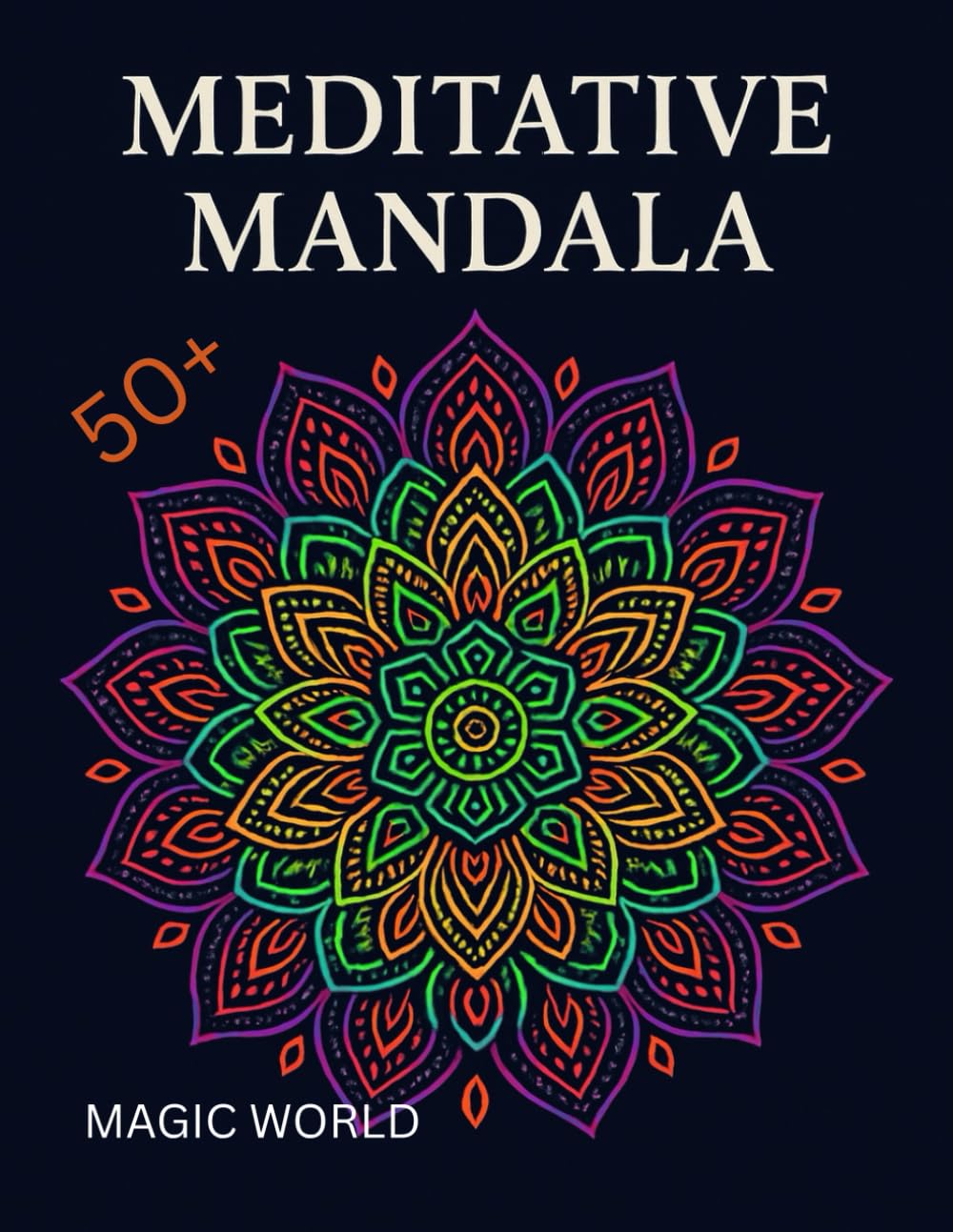 50+ Meditative Mandala coloring book