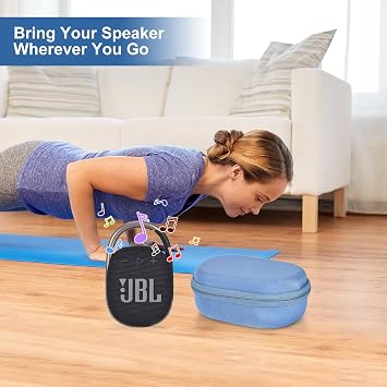 Hard Shell Case, Portable Waterproof Carrying Case for JBL Clip 4, Clip 5 Bluetooth Speaker - Blue