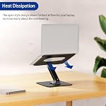 BESIGN LSX7 Laptop Stand with 360° Rotating Base, Ergonomic Adjustable Notebook Stand, Riser Holder Computer Stand Compatible with Air, Pro, Dell, HP, Lenovo More 10-15.6" Laptops, Lapdesk, Black