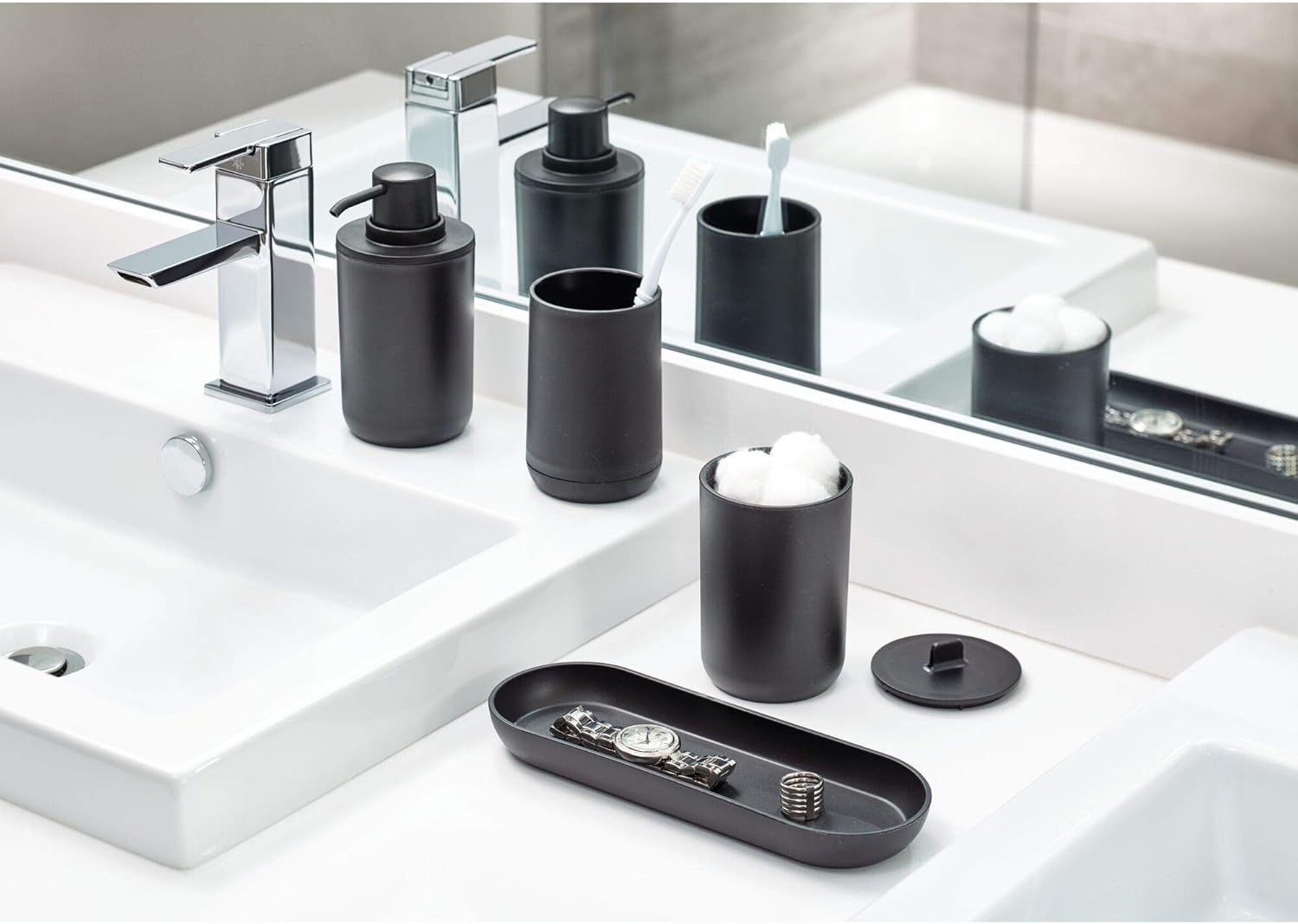 iDesign Cade Bathroom Accessories, Blush : Health & Household