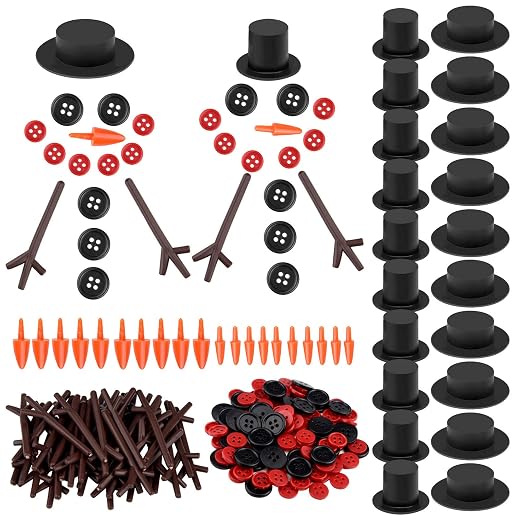 200 Pieces Christmas Craft Buttons Kit