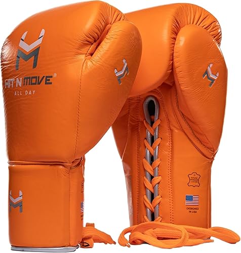 Miniatura 19 de HIT N MOVE Guantes de Boxeo All Day Pro Balance para Sparring y Saco con Cordones, Guantes de Boxeo para Hombres, Equipo de Boxeo, Guantes de Rojo