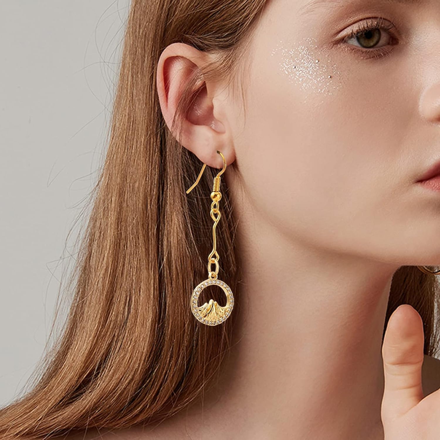 5 Pieces Brass Cubic Zirconia Ring Charm Long-Lasting Plated Pendant Real 20K Gold Plated for Jewelry Necklace Bracelet Earring Making - Image 6