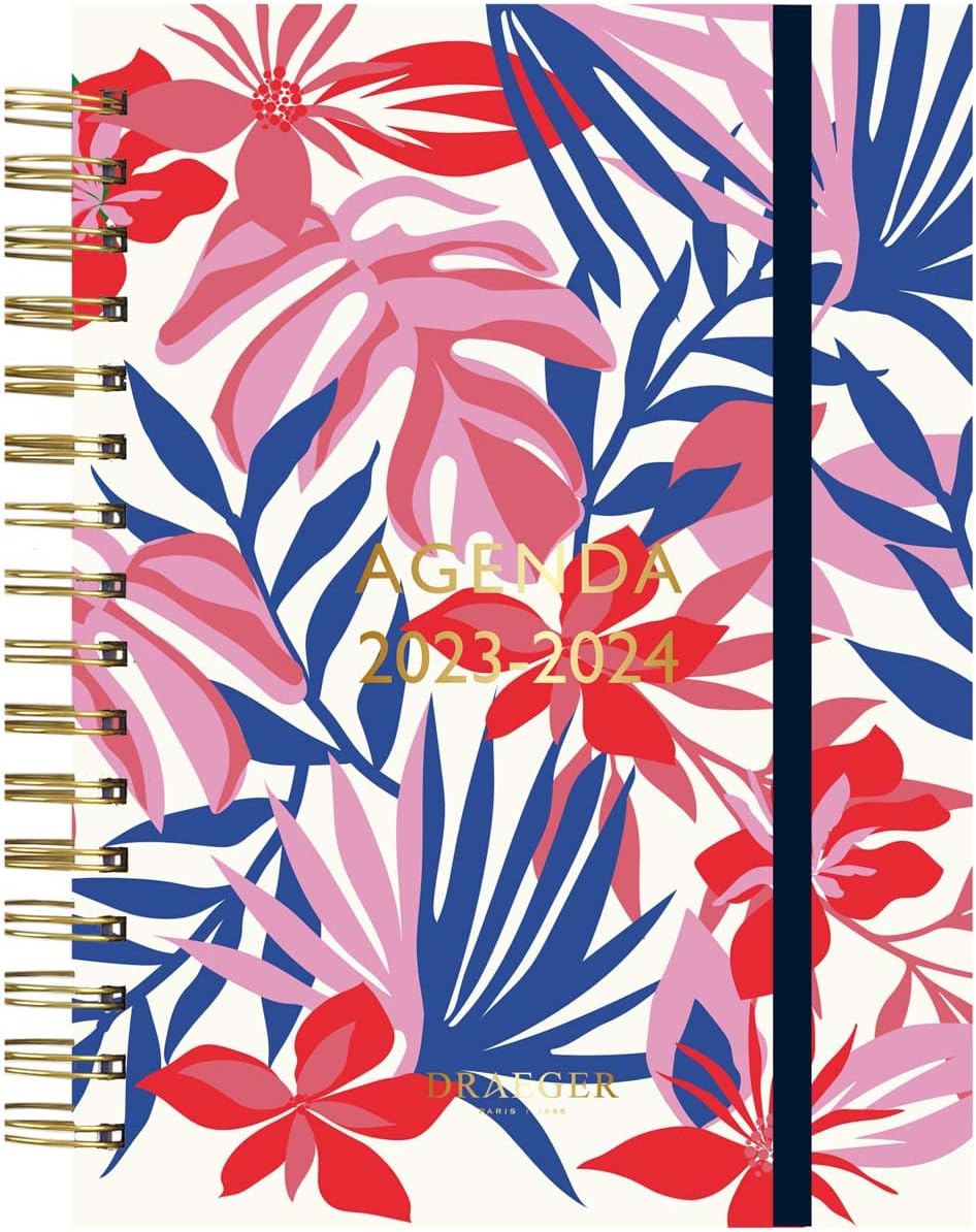 Draeger Paris Agenda papier semainier 20232024 rose Amazon.fr