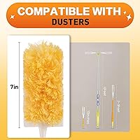 Vista 4 de Recargas de plumero resistentes, kit de plumeros desechables para limpieza y limpieza de muebles, persianas, ventiladores de techo, superficies