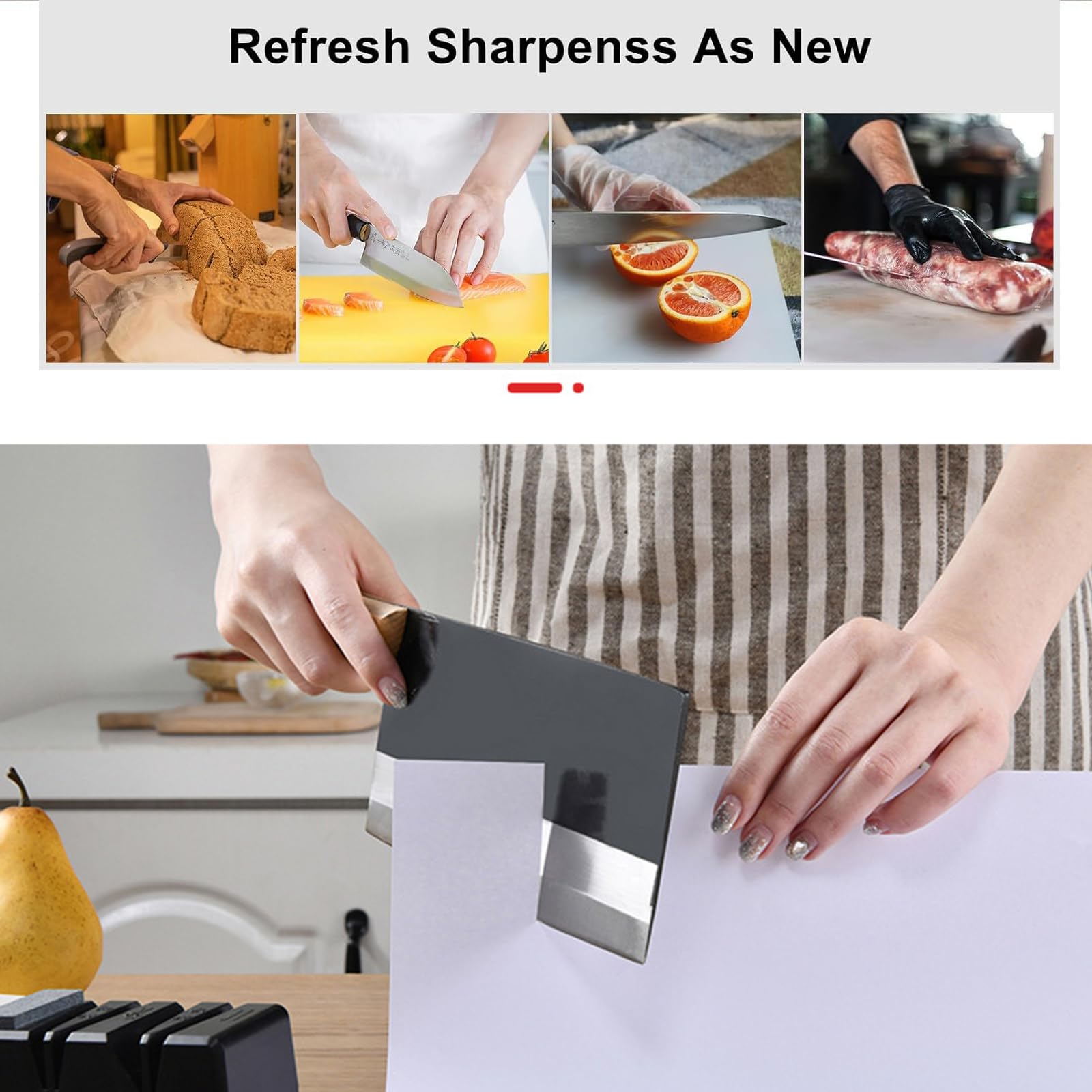 Affilacoltelli Elettrici 3 in 1 Affilacoltelli Elettrici Professionali Diamanti, Affila Coltello Elettrico Multifunzione Per Cucina, Affilatura Veloce e Sicuro, Facile Da Usare