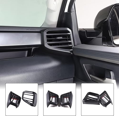 Vista 121 de Cubierta de salida de aire lateral para consola central de automóvil, compatible con Toyota Tundra 2022+ Sequoia 2023+ cubierta de panel de aire