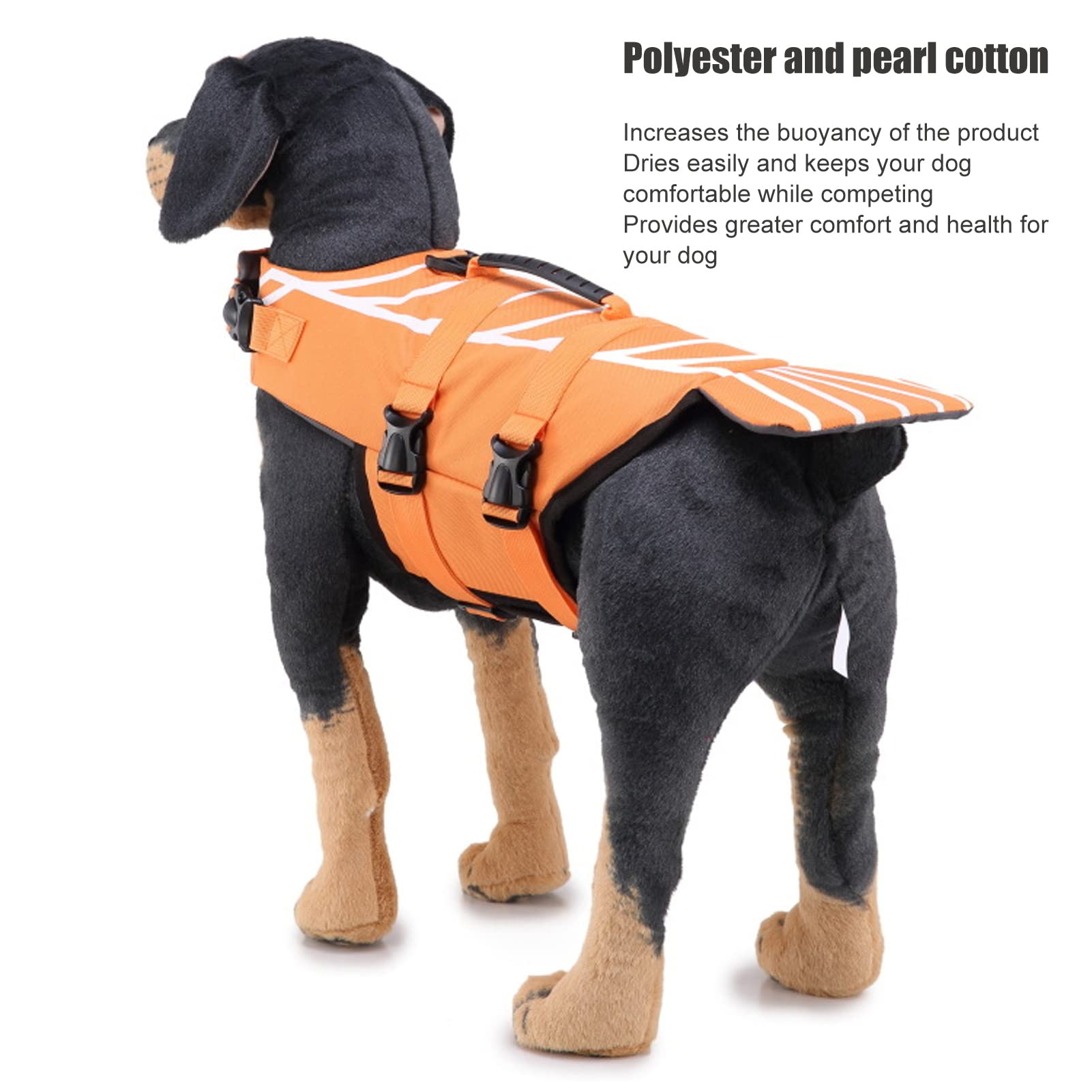 Chrees Une veste pour chien pour ramir, un gilet de sauvetage réglable, un gilet de sauvetage pour chien, gilet de sauvetage réglable ergonomique pour chien, veste de sauvetage (L)