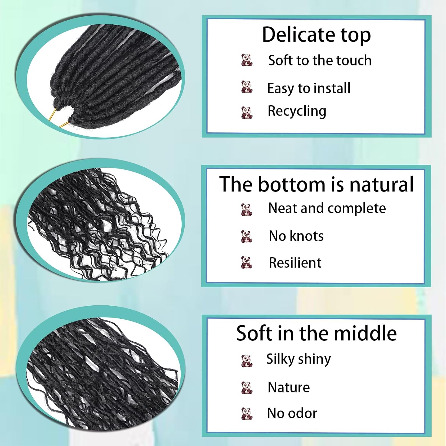 Goddess Locs Crochet Hair Boho Faux Pre Looped 84 Strands Bohemian Faux Locs Boho Braids Loc Crochet Hair for Black Women
