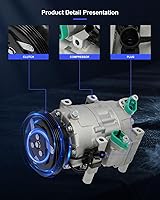 Vista 238 de ECCPP Compresor de CA 1997-2003 apto para Mitsubishi Montero Sport 3.0L 1999-2004 para Mitsubishi Montero Sport 3.5L Compresor de aire acondicionado