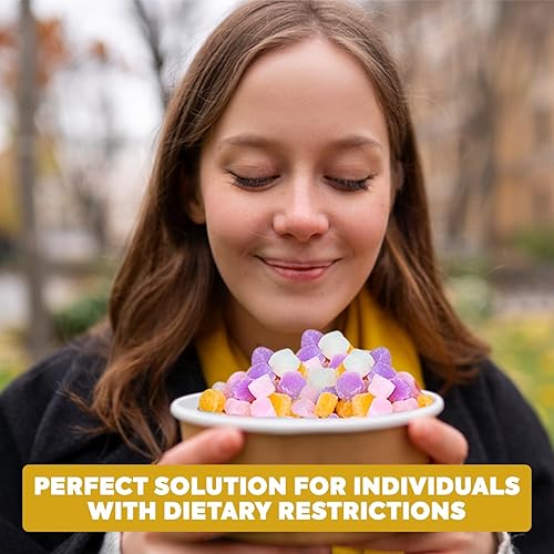 Miniatura 6 de Fanale Mini pastel de arroz dulce Mochi – Merienda mixta original/arco iris para aderezos de yogur congelado/coberturas de helado/coberturas de