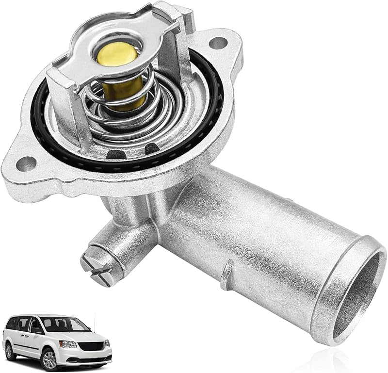 Carcaça da válvula termostática em alumínio Dunviku para Jeep, Dodge, RAM, Chrysler e Volkswagen V6 – 1 unidade