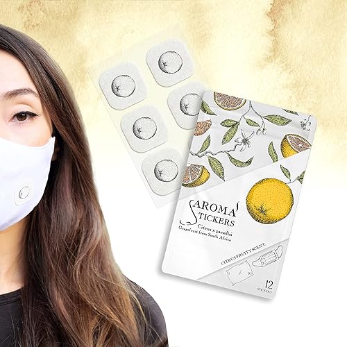 Miniatura 9 de AROMA STICKERS (Bergamota, paquete de 1  100 % natural de aceite esencial perfumado para máscara facial y almohada (12 calcomaníasunidad)  Parche de