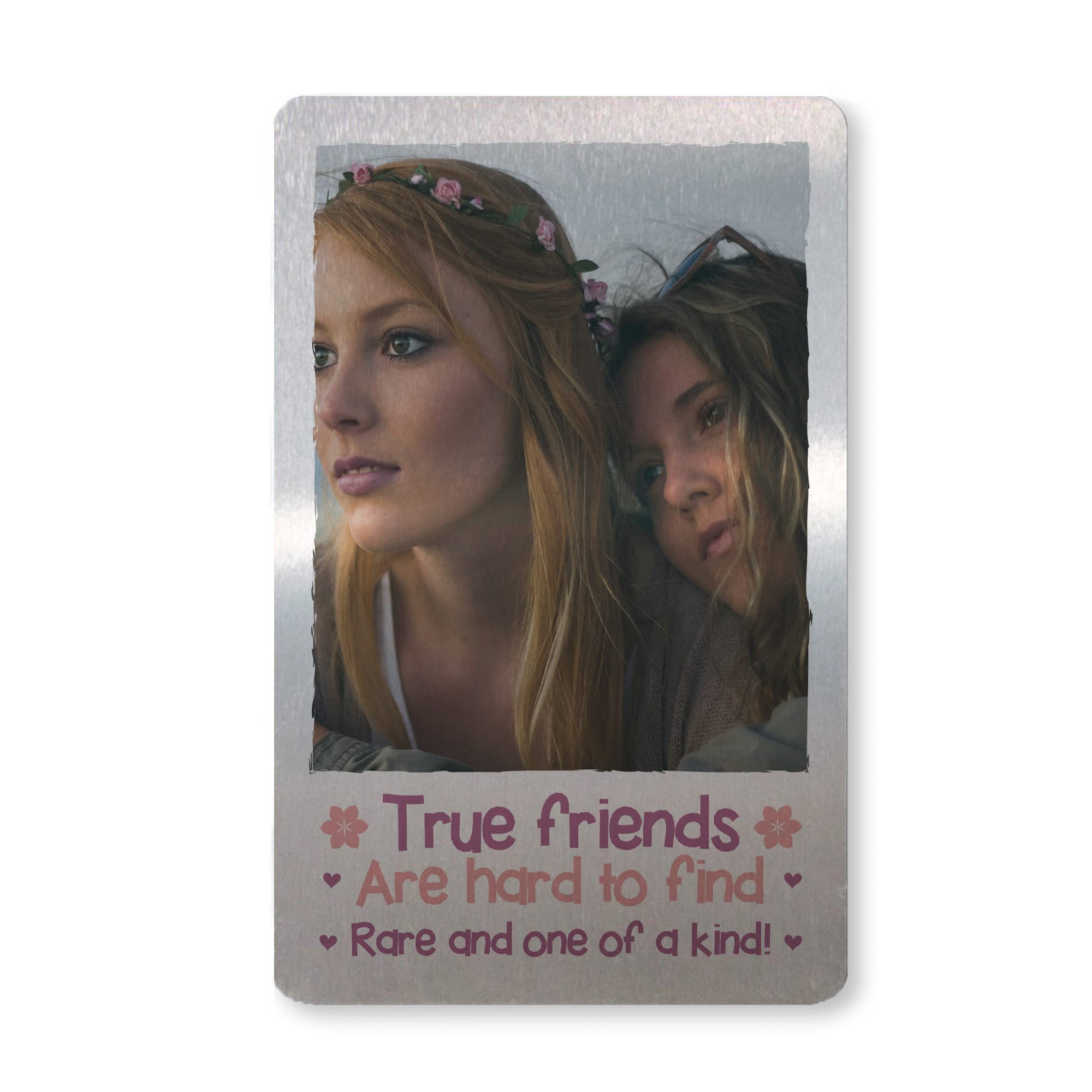 Personalised Best Friend Gift Birthday Xmas Metal Wallet Card Insert Keepsake Gift