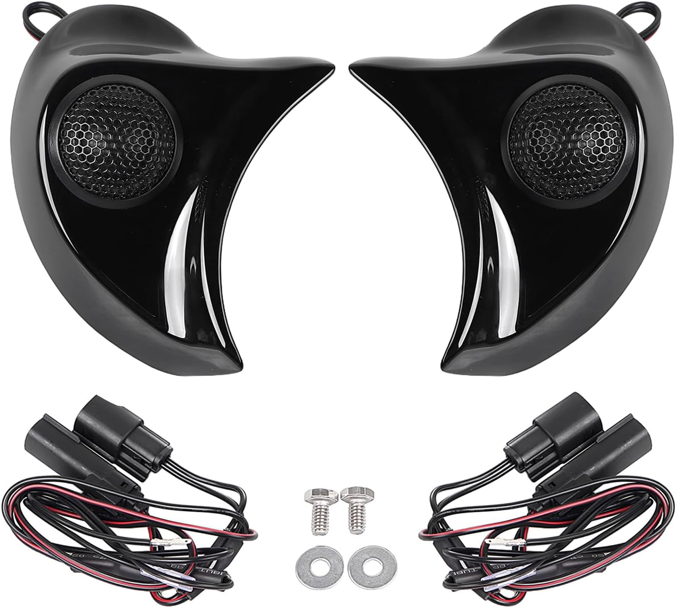 XMMT Parlantes Batwing Fairing Pods Tweeter Kit para Harley 2014-2023