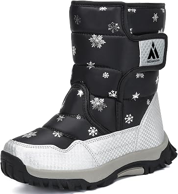 Mishansha Girls Boys Snow Boots for Kids Warm Water-Resistant Winter Boots