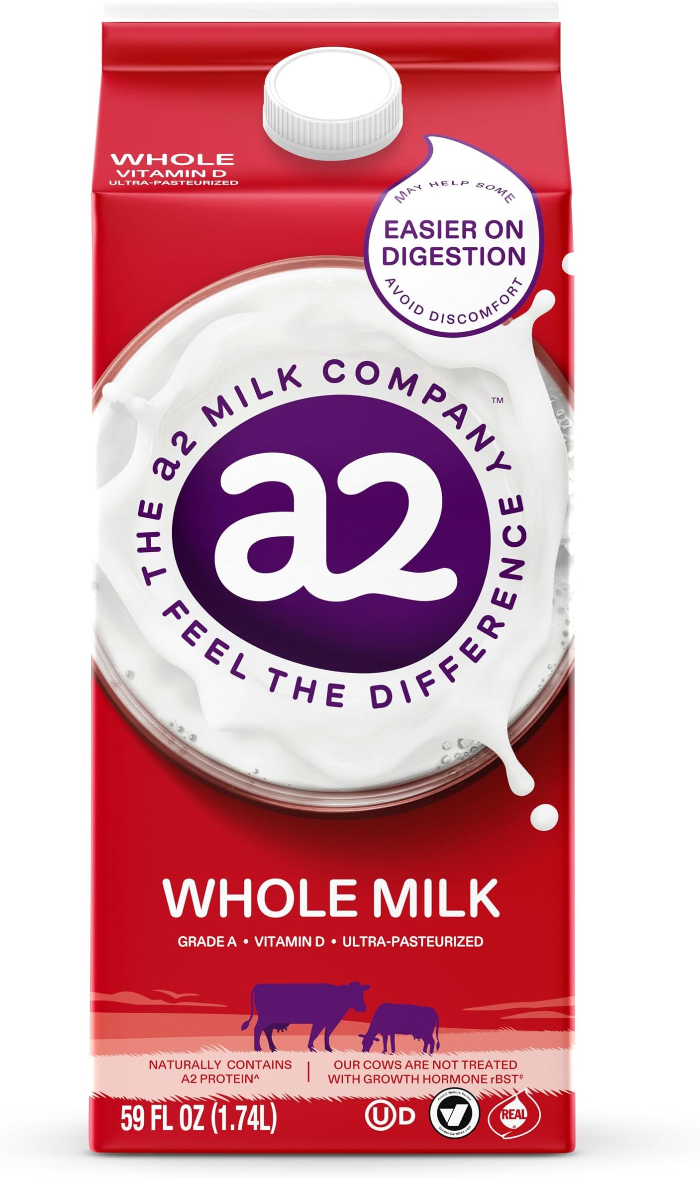 Milk Whole Milk, 59 Fl Oz