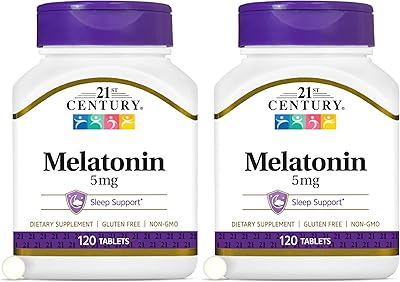 21st Century Melatonin 5 mg Tablets, 120 Count (Pack of 2)