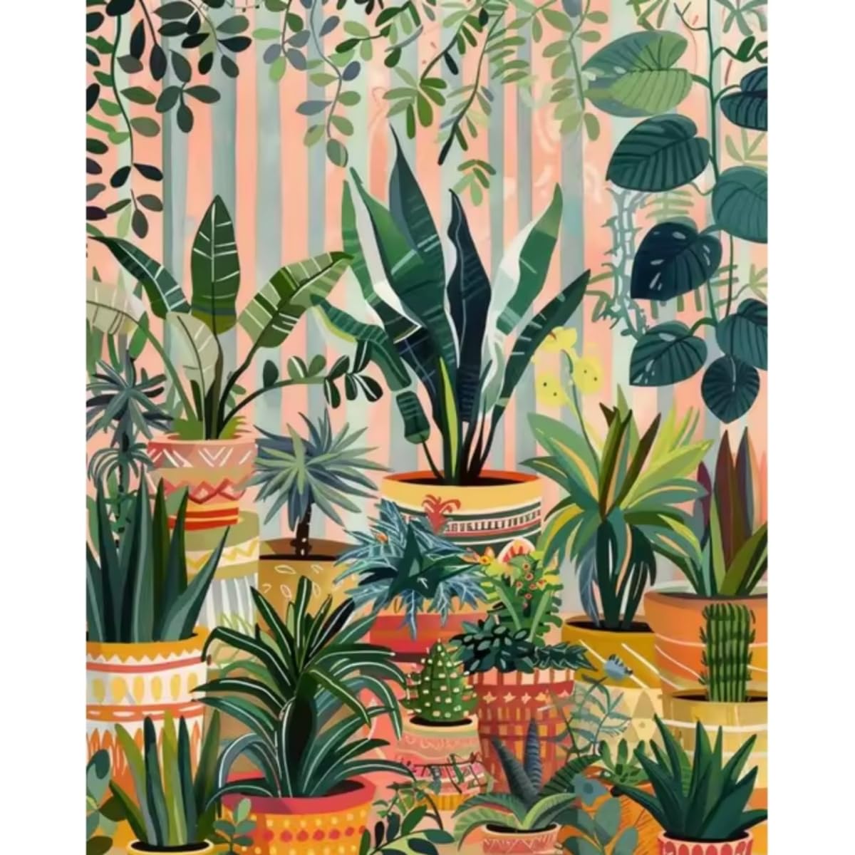 Pintura por Números para Adultos y Niños al óleo de Lienzo DIY, con Pinceles, Pigmento Acrílico, Pintura de Dibujo DIY, Sin Marco 40X50 CM