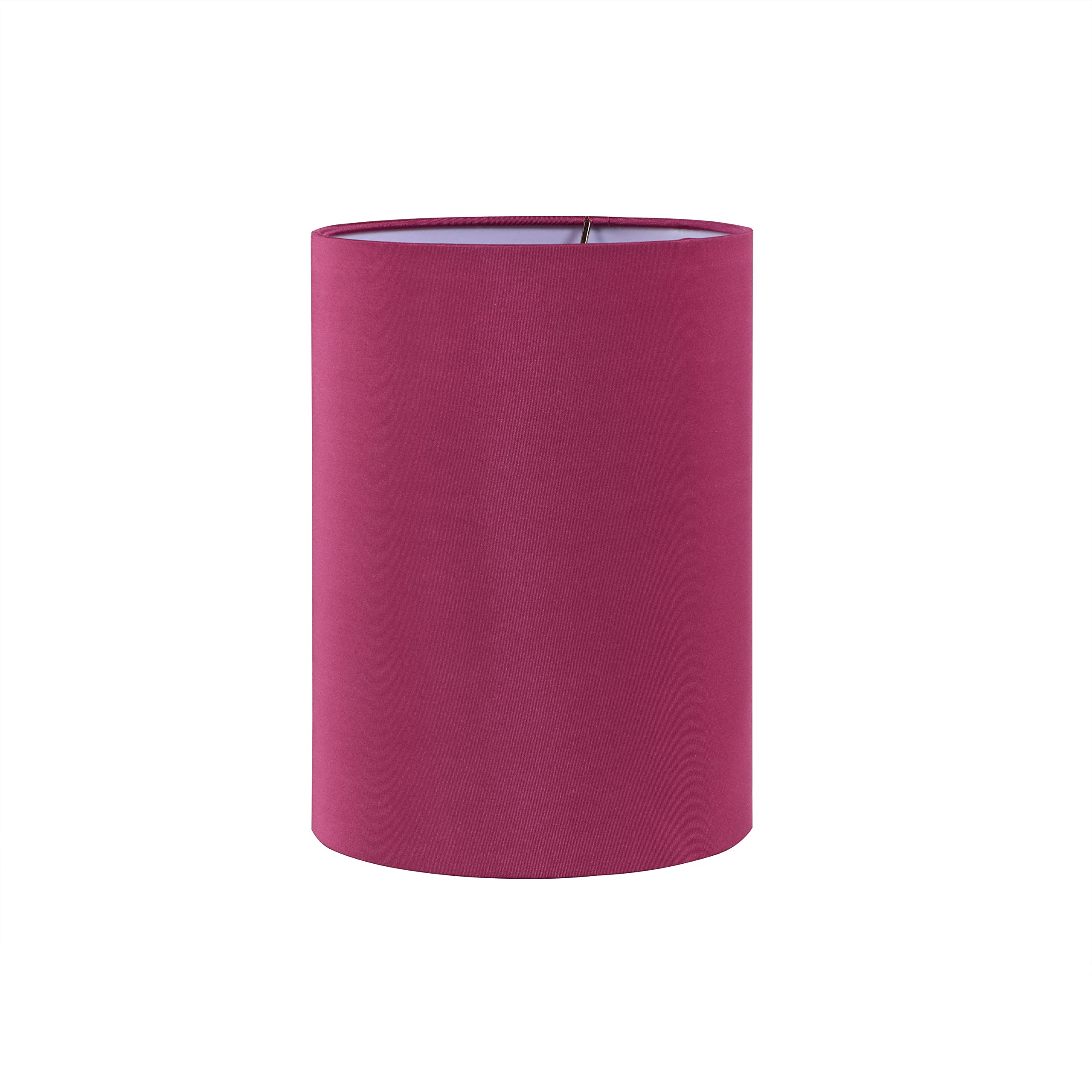 Aspen Creative 31316 Contemporary Drum (Cylinder) Shaped Spider Construction Lamp Shade in Burgundy, 8" wide (8" x 8" x 11")