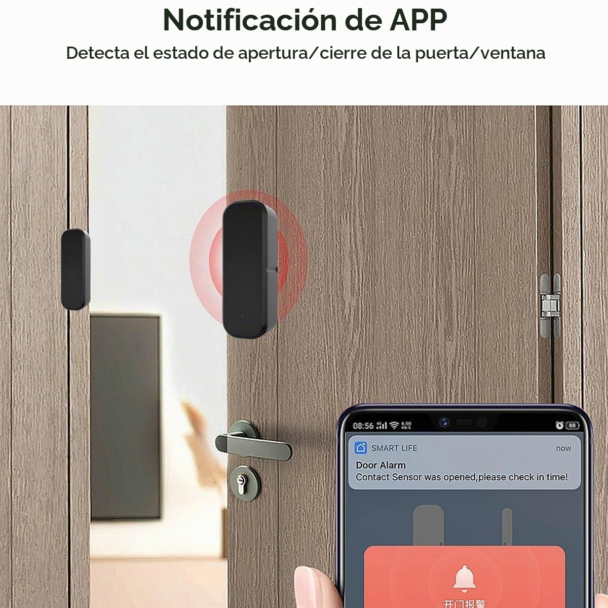 Juego de 3 sensores inteligentes para puertas y ventanas, sensor de puerta con WiFi, sensor de contacto para puertas y ventanas, con Alexa y Google Home