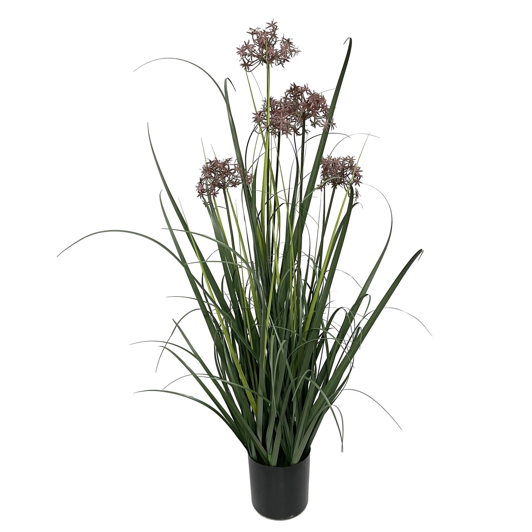 Leaf 95Cm Artificial Grass Plant Potted With Flower Detail