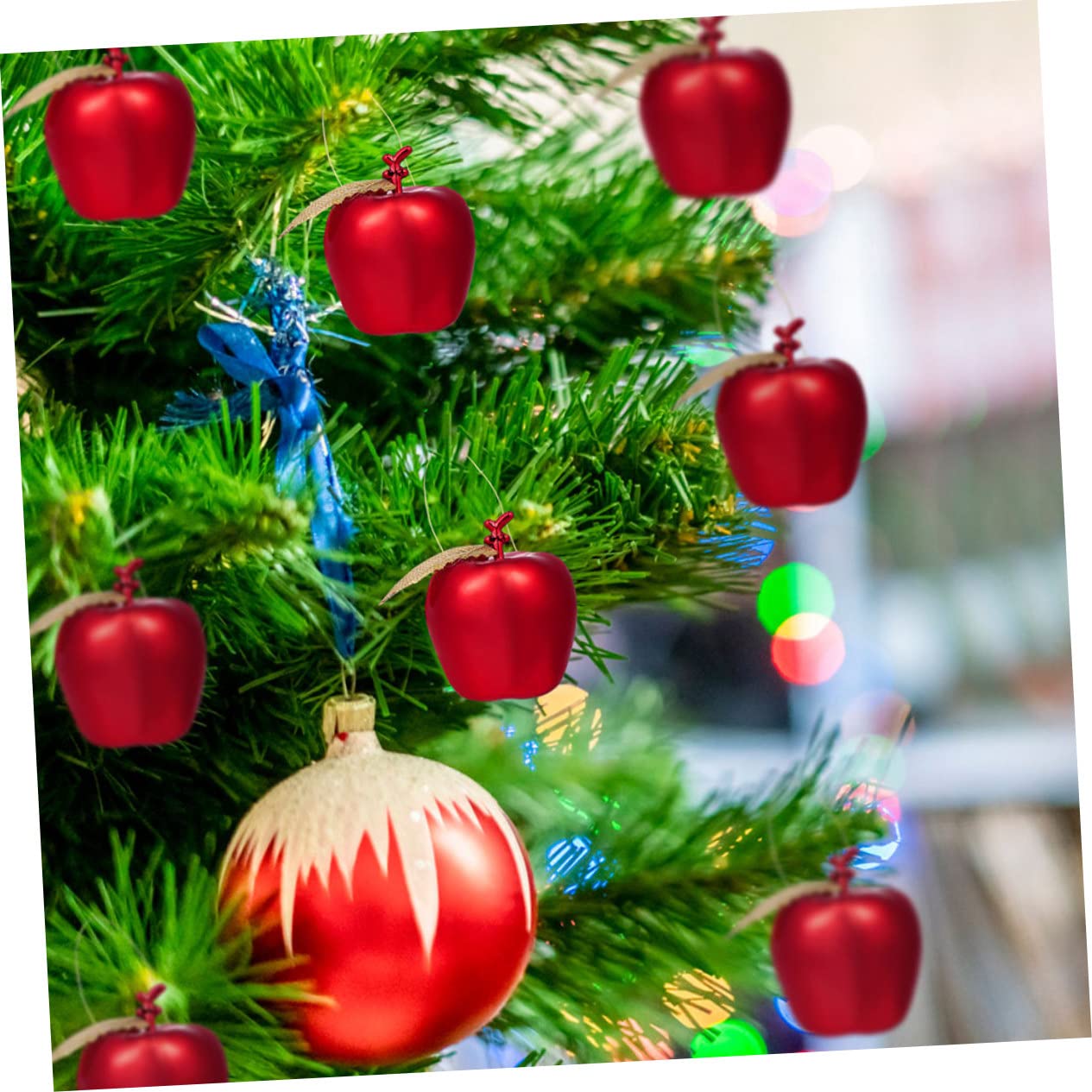 PRETYZOOM 90 STK Weihnachtsapfel-Anhänger Mini-Weihnachtsschmuck dekorative weihnachtskugeln Kinder weihnachtsdeko christbaumanhänger hochzeitsgeschenke Weihnachten hängende Requisite rot