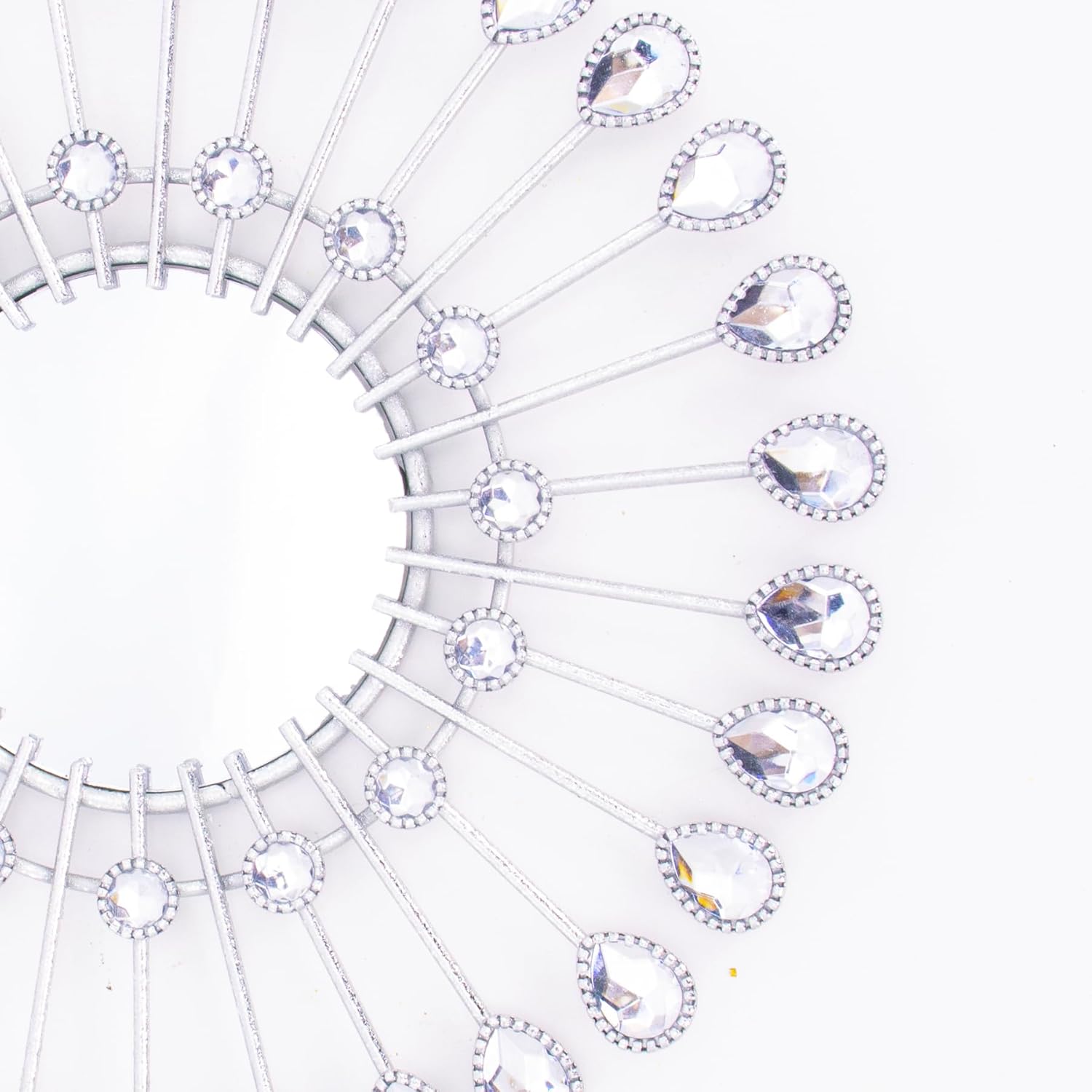 Silver Mirrors 3 PCE, 9 inchSunburst Mirror Hanging Wall Decor, Valentine Decorative Mirror Wall Art, Round Mirrors for Bedroom Living Room Bathroom Kitchen, Warming Valentine Gifts - Image 9