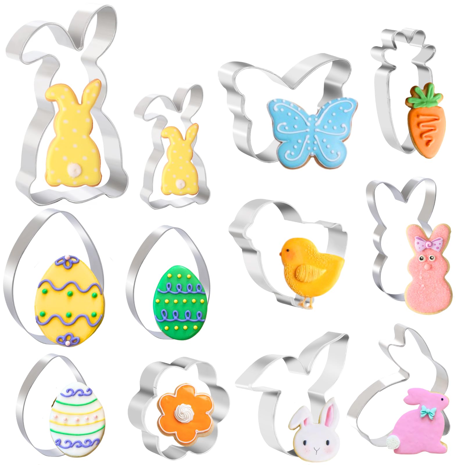 Emporte-pièces de Pâques en inox pour réussir vos sablés lapin et carotte