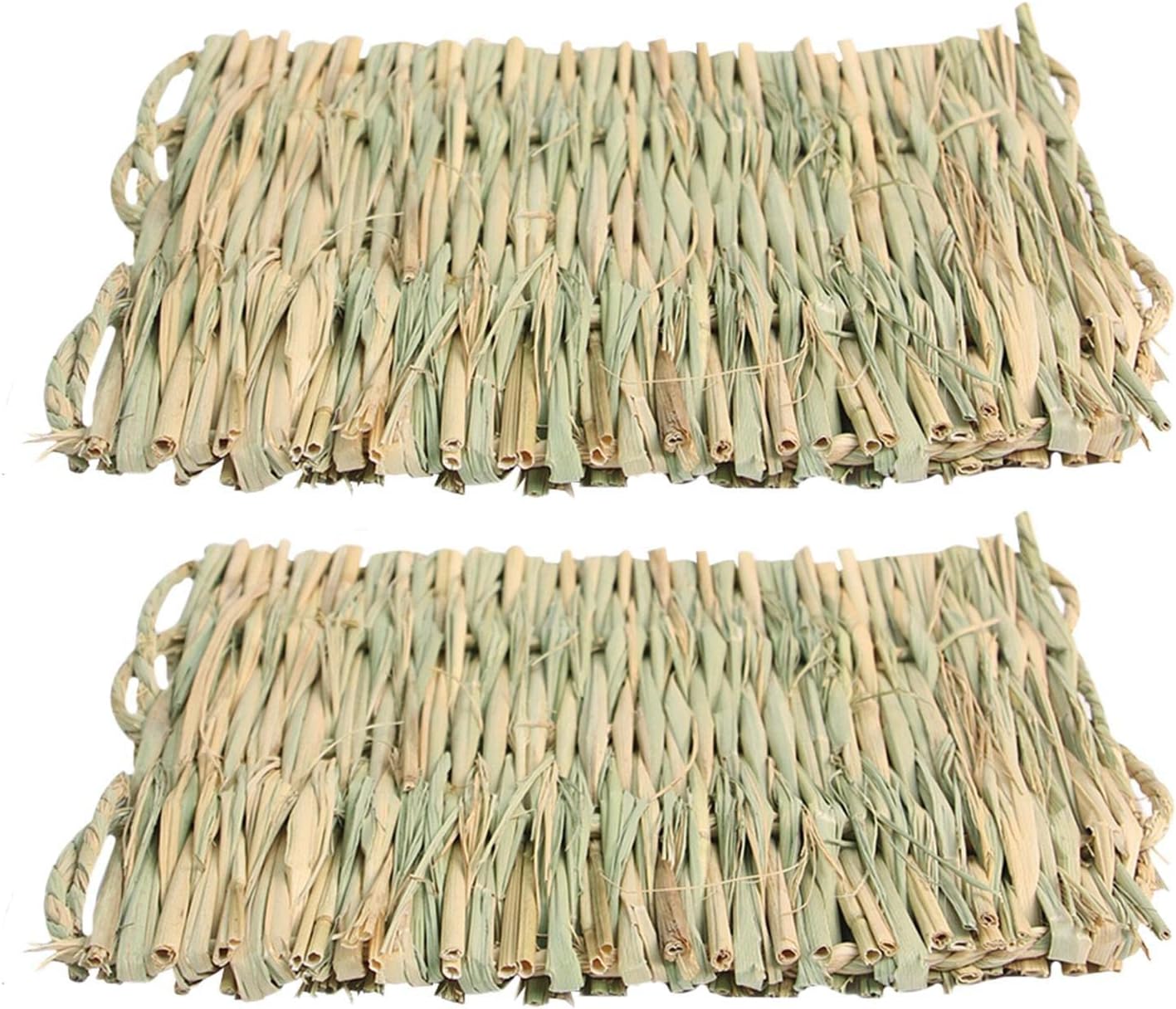Yajimsa Estera de heno de Conejo | Esteras de Paja para Conejos para jaulas - Bunny Mat Bunny Grass Bed Nest Play Chew Toys para Rabbit Hamster Chinchilla Squirrel