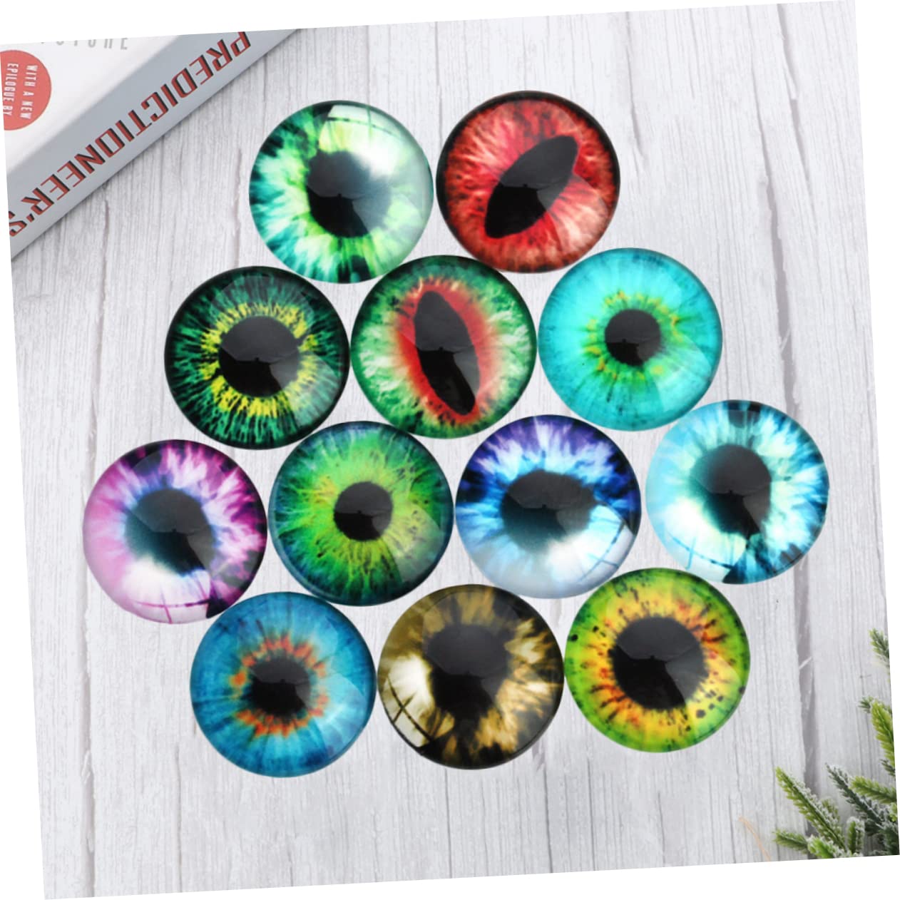 LALAFINA 100 Uds Ojos Falsos DIY Pegatina Ojos DIY Ojos De Animales Falsos DIY Para Muñeca Ojos Ojos De Simulación