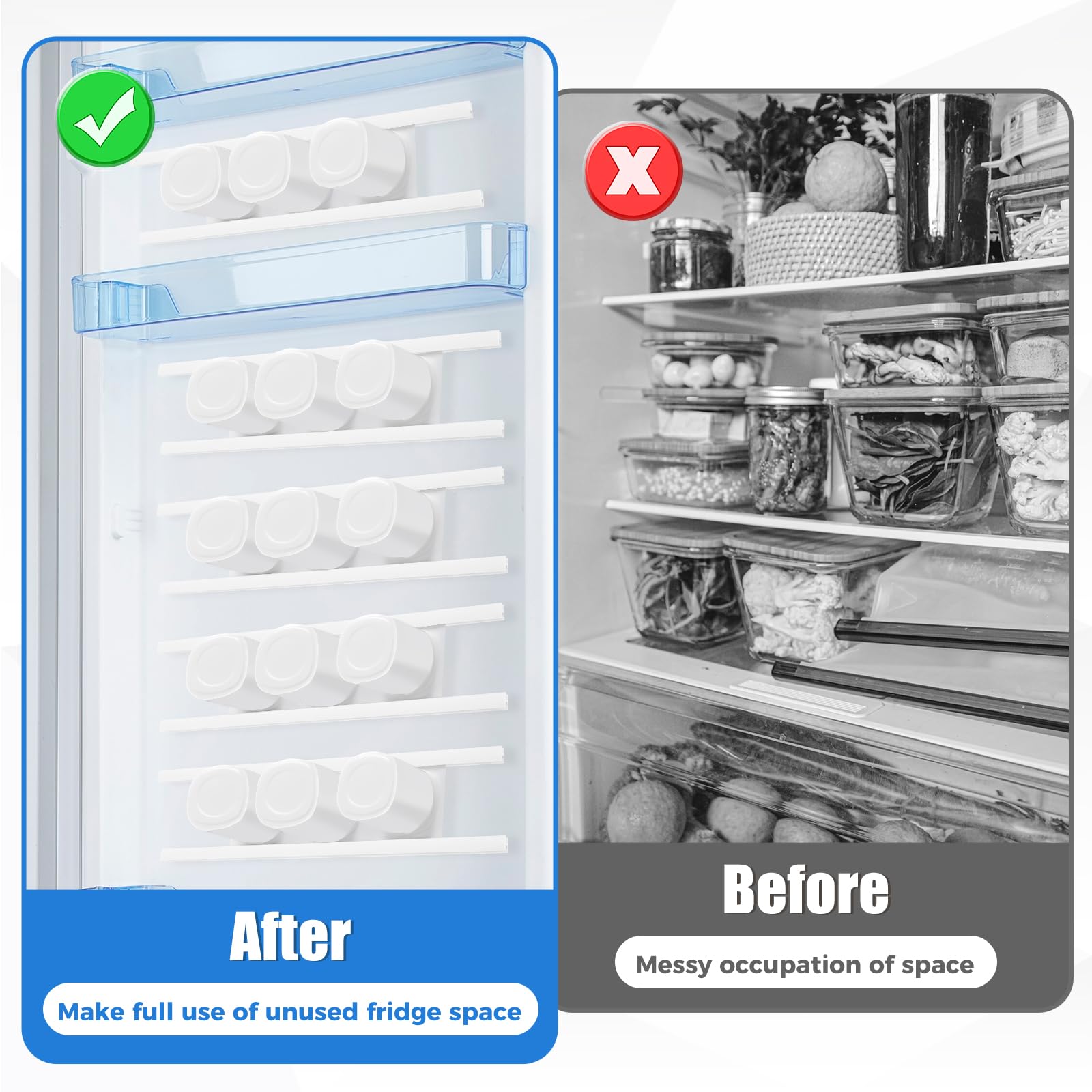 BOBASH Joghurt-Organizer für Kühlschrank, 10 Stück, mit selbstklebenden Aufklebern für 120 Punkte, PVC, Joghurt, Kühlschrank, Joghurttuch, Griechisch, GreeGree Küche, Haushalt & Wohnen