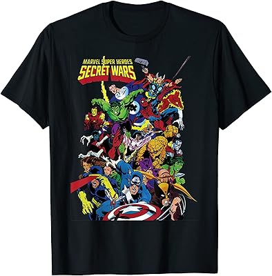 Marvel Exclusive Secret Wars Franchise Hero Collage T-Shirt