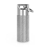 Pill case, Titanium Pill Box Keychain - 100% Waterproof Medicine Organizer, Keychain Pill Container for Emergency Pills, Outdoor Travel Camping