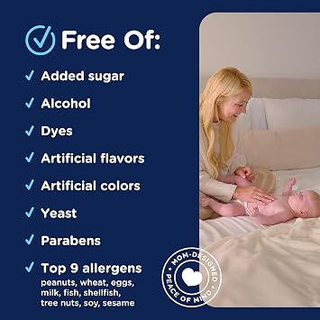 Mommy's Bliss Gripe Water Night Time, Relieves Stomach Discomfort From Gas, Colic, Fussiness, Hiccups, Gentle & Safe, For Infants Age 1 Month+, 4 Fl Oz (Pack of 2)