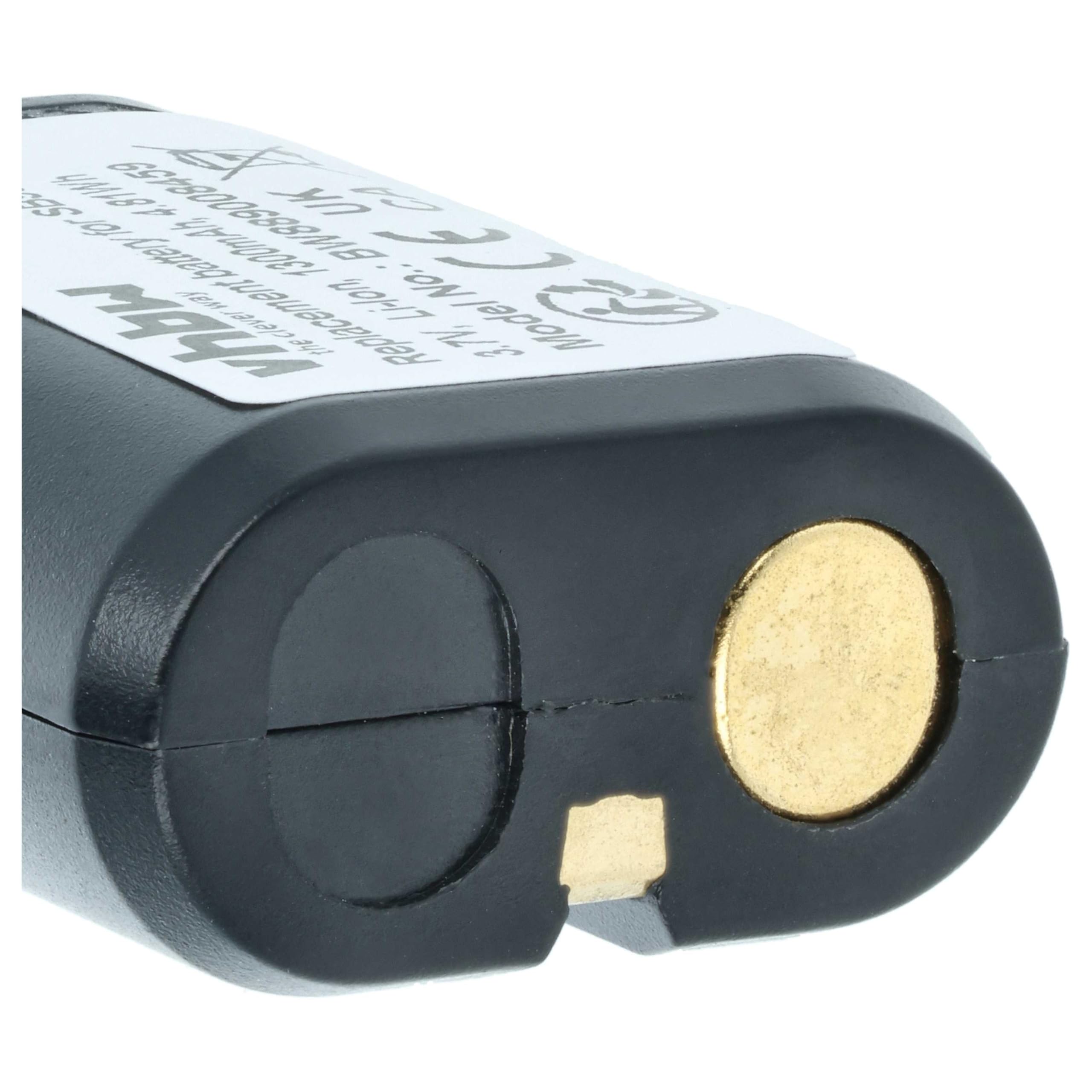 vhbw Batería reemplaza Shure SB900A, SB900B, SB900C, 95A42465, SB900 para Sistema Radio, transmisor Digital (1300 mAh, 3,7 V, Li-Ion)