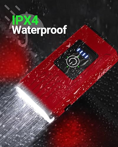 Miniatura 7 de Victoper Bike Light, High Lumens Super Bright Bicycle Lite, 6+4 Modes USB Rechargeable Bike Headlight & Taillight Set, Waterproof Safety Bike Front