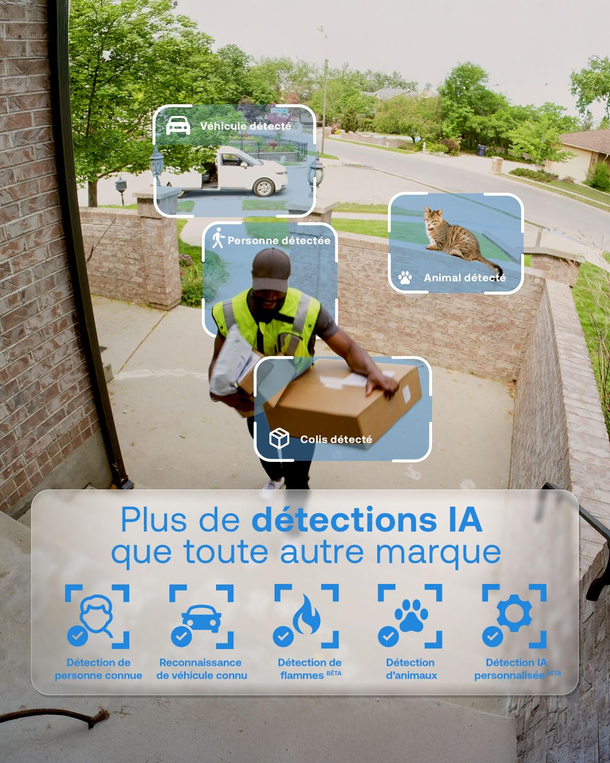 Arlo Ultra 3, Caméra de Surveillance WiFi 4K, 3 Caméras + Smarthub, Blanche