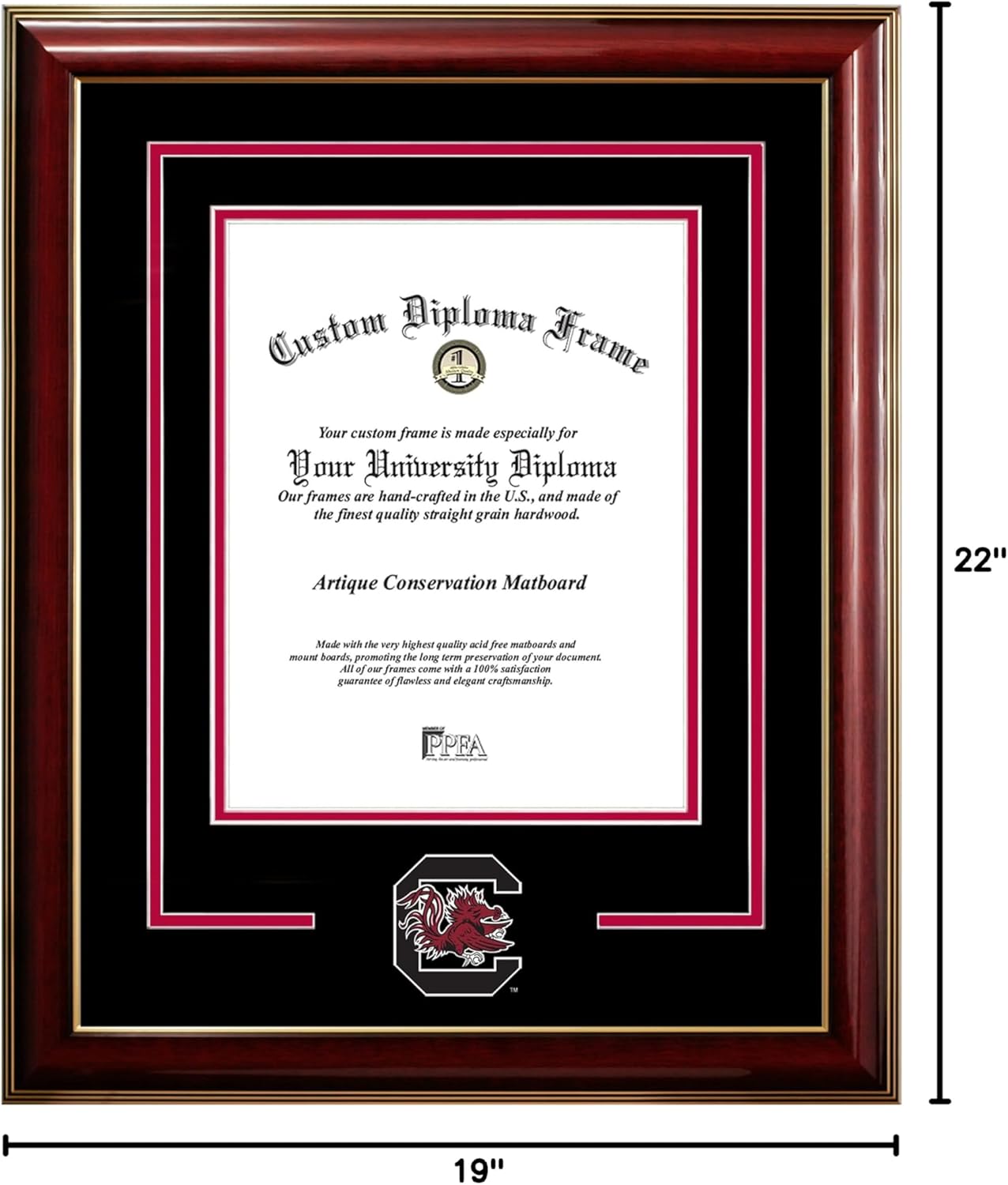 Campus Images South Carolina Gamecocks 11w x 14h Classic Spirit Logo Diploma Frame