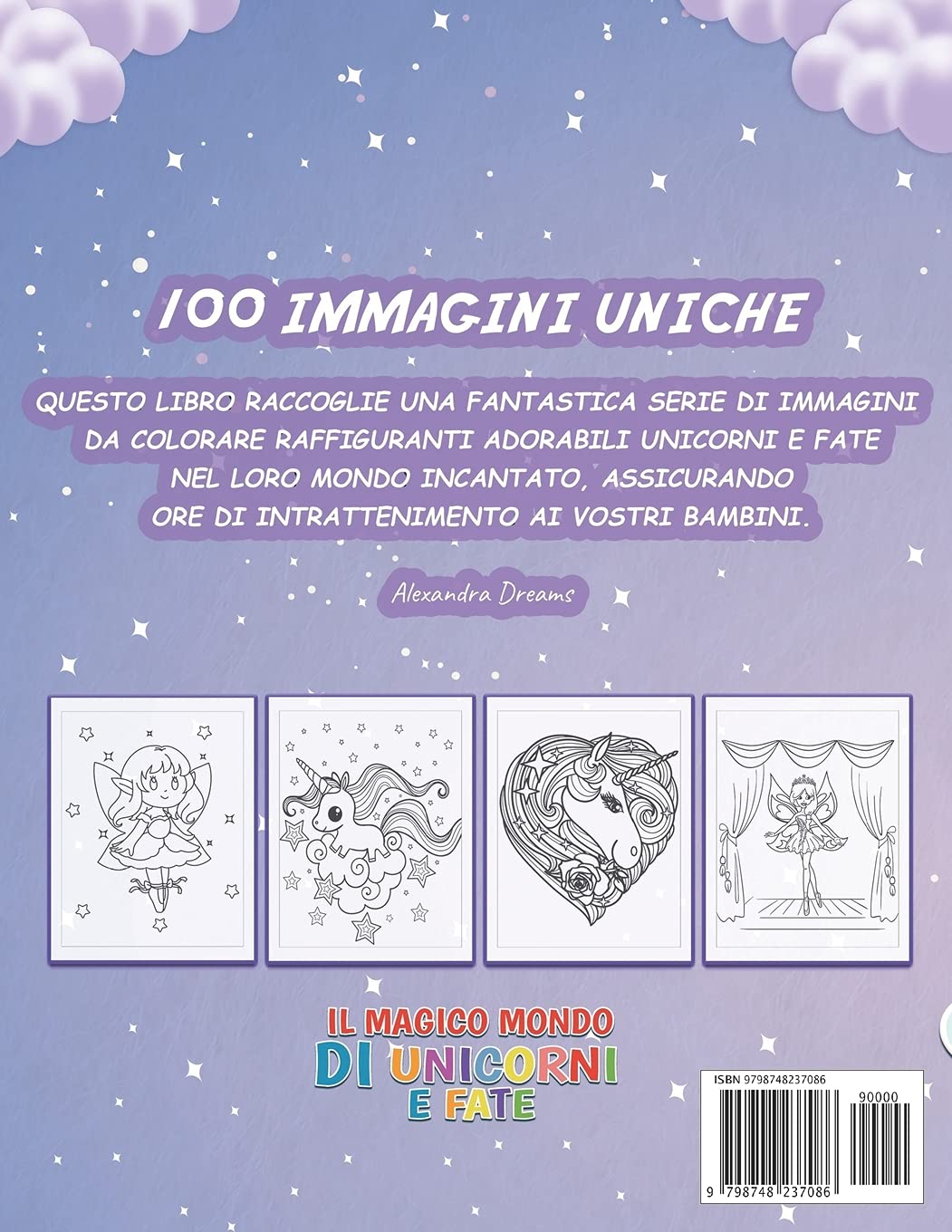 Il Magico Mondo di Unicorni e Fate: Libro da Colorare per Bambini da 4 a 8 Anni - 100 DISEGNI