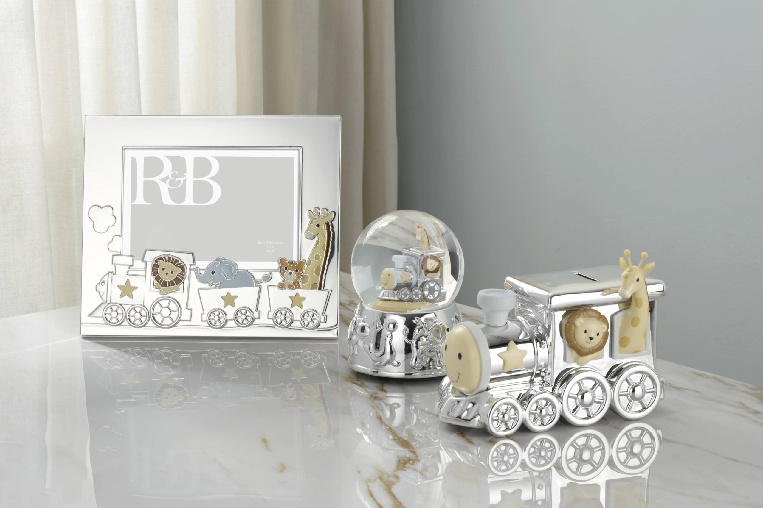 Amazon.com: Reed And Barton 897383 Animal Train Silverplate 5x7