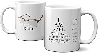 Busybee Creates Optician Coffee Mug Gift Ideas, Eye Chart Gifts - 11 oz.