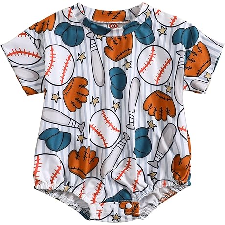 Gueuusu Infant Baseball Glove Romper