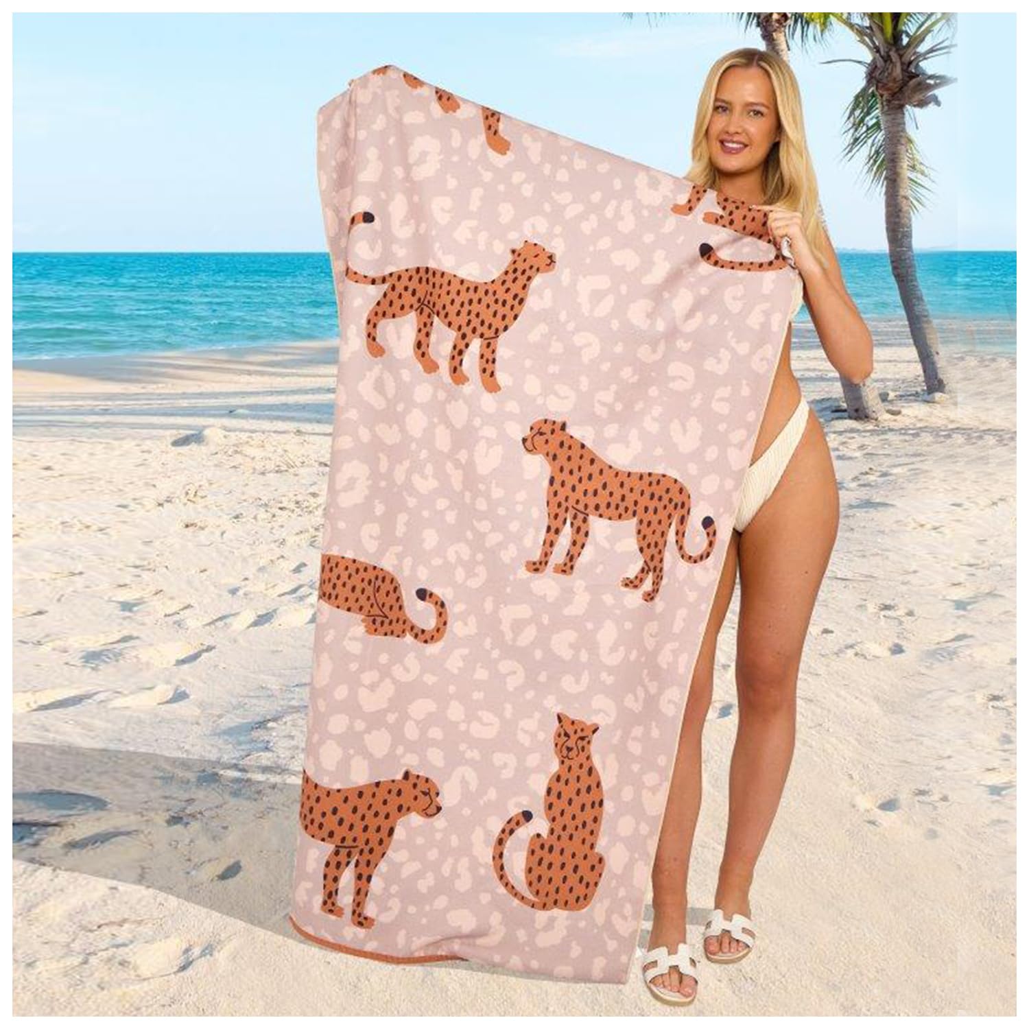 GC GAVENO CAVAILIA Extra Large Beach Towel for Adults - Quick Dry Microfibre Printed Beach Towels - Super Absorbent Beach Towel for Swim (180 x 100 cm) - (1 Piece) Soft, Sand Free,Lightweight - Multi — view 20