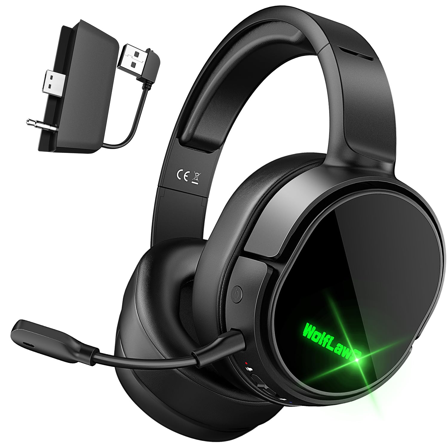 Amazon.co.jp: WolfLawS X1 ゲーミングヘッドセット ワイヤレス