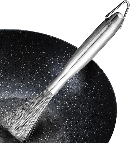 Vista 9 de Stainless Steel Scrubber, Steel Sponges Brush, Cleaning Dishes Pans Pots Ovens Grills Stainless Steel Scrubber for Kitchen Sinks Cleaning Steel Wool