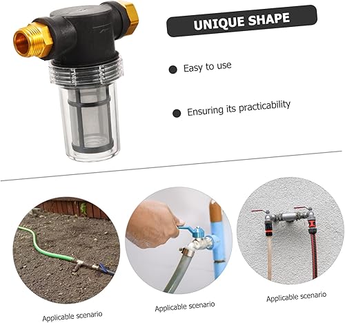 Miniatura 7 de KONTONTY Manguera de lavadora Filtro de agua Lavadora Accesorios de limpieza de manguera de lavadora Filtro de sedimentos portátil Apéndice Filtro