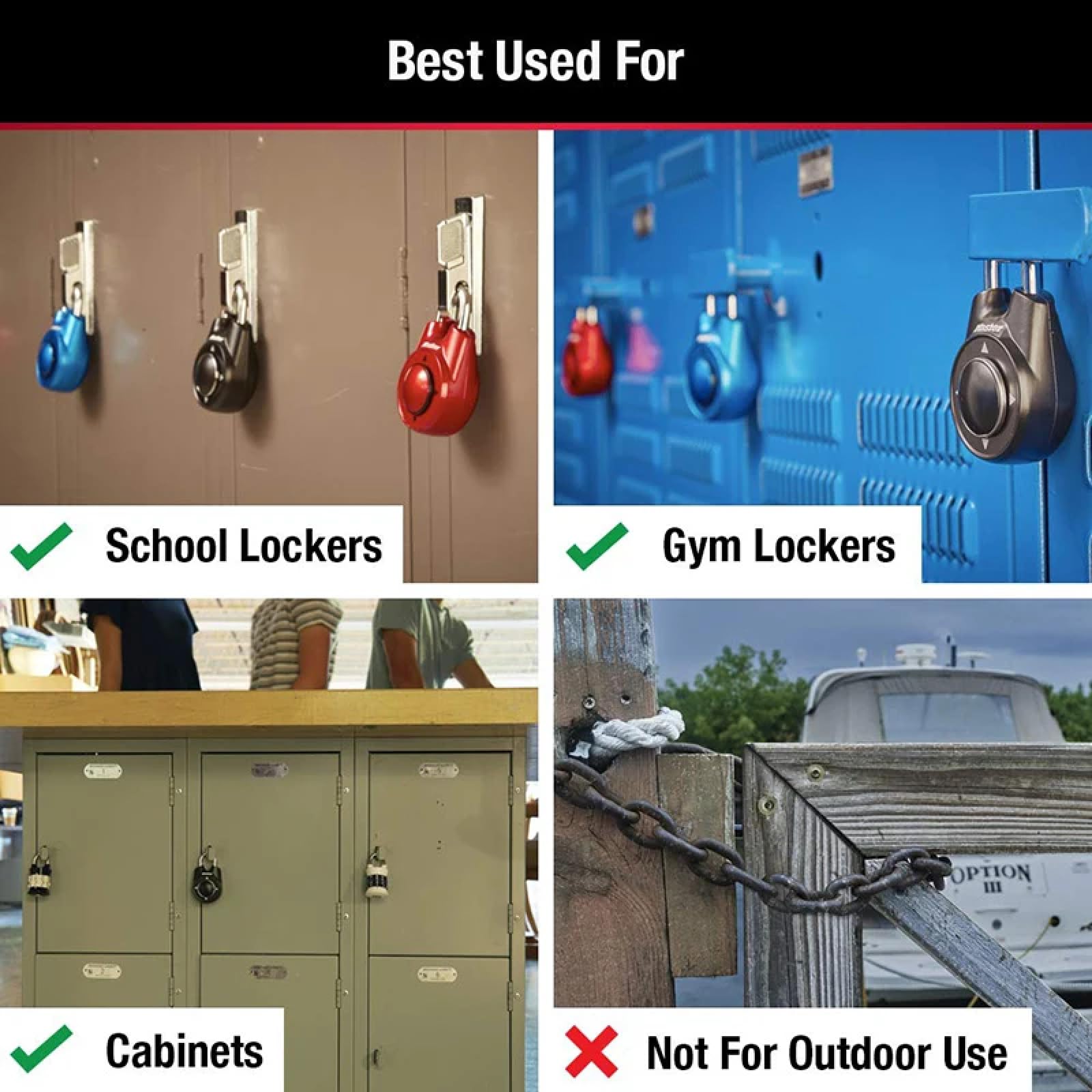 Cadenas directionnel à combinaison portable avec mot de passe - Serrure de porte antivol pour salle de sport, école, salle d'évasion, club