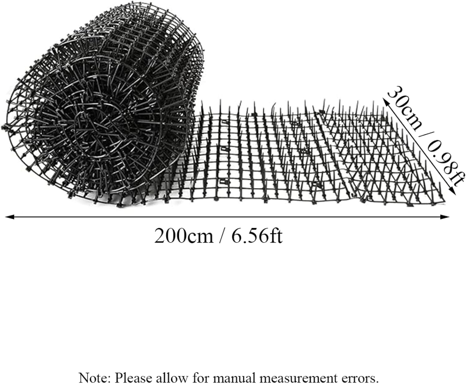Long Scat Mat for Cats with Spikes, 6.5ft Prickle Strips Network Digging Deterrent Mat Suitable for Sofas, Window Sills, Gardens, Vegetable Gardens, Fish Ponds